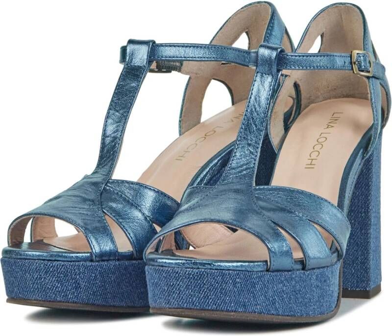 Lina Locchi Sandalen Jeans Blauw Dames