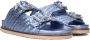 LINA LOCCHI Slippers Dames L1284 Maat: 36 Materiaal: Leer Kleur: Blauw - Thumbnail 2