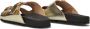 LINA LOCCHI Slippers Dames 2 Gesp Slipper Met Studs Maat: 40 Materiaal: Leer Kleur: Goud - Thumbnail 4