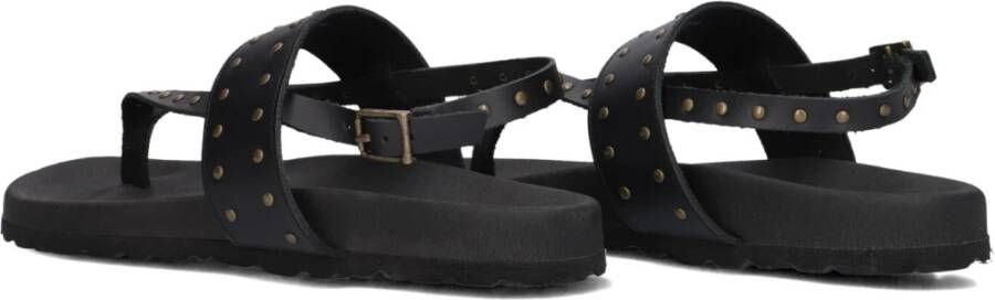 Lina Locchi Studded Leather Sandals Black Dames