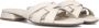 Lina Locchi Witte Leren Knoop Slippers Beige Dames - Thumbnail 2