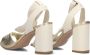 Lina Locchi Sandalen Dames Damesschoenen Leer Blokhak hoogte L1302 Ecru - Thumbnail 4