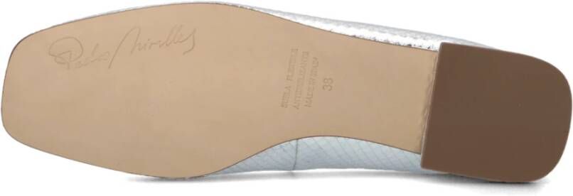 Lina Locchi Zilveren Ballerina Flats Gray Dames