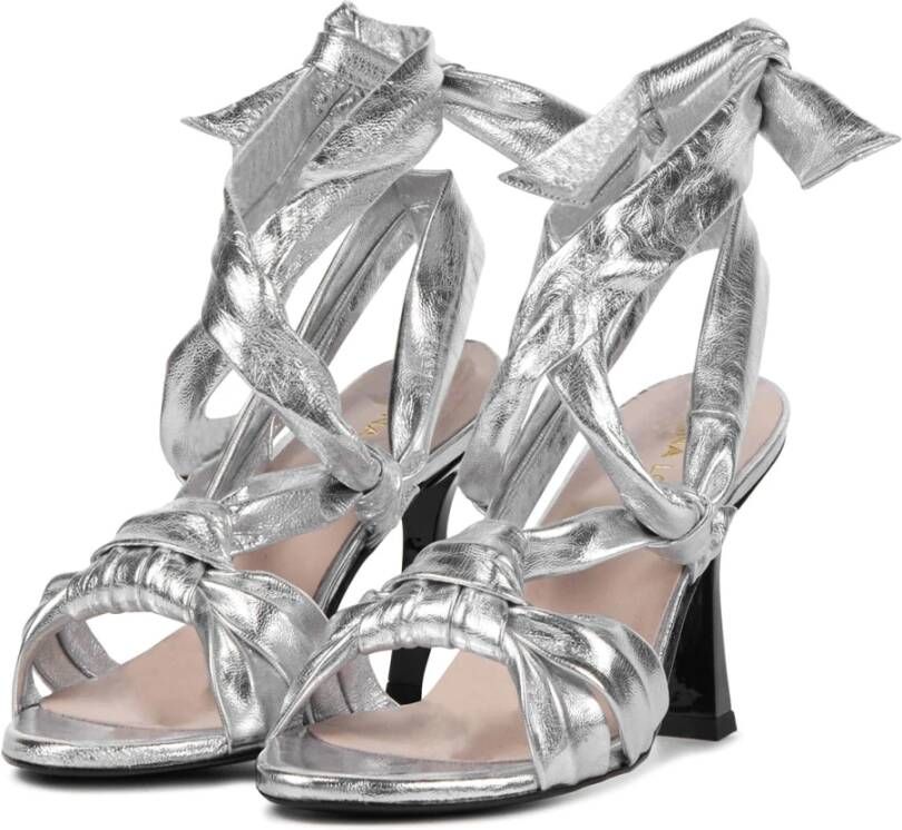 Lina Locchi Zilveren Sandalen Gray Dames