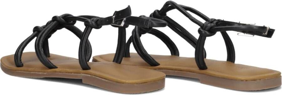 Lina Locchi Zwarte Leren Sandalen Black Dames