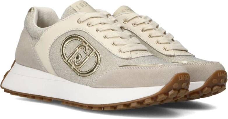 Liu Jo Beige Suède Sneakers voor Vrouwen Gray Dames