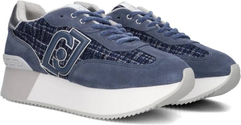 Liu Jo Blauwe Suède Lage Sneakers Dreamy Blue Dames