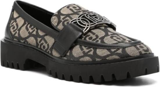 Liu Jo Canvas Loafers Zwart Black Dames