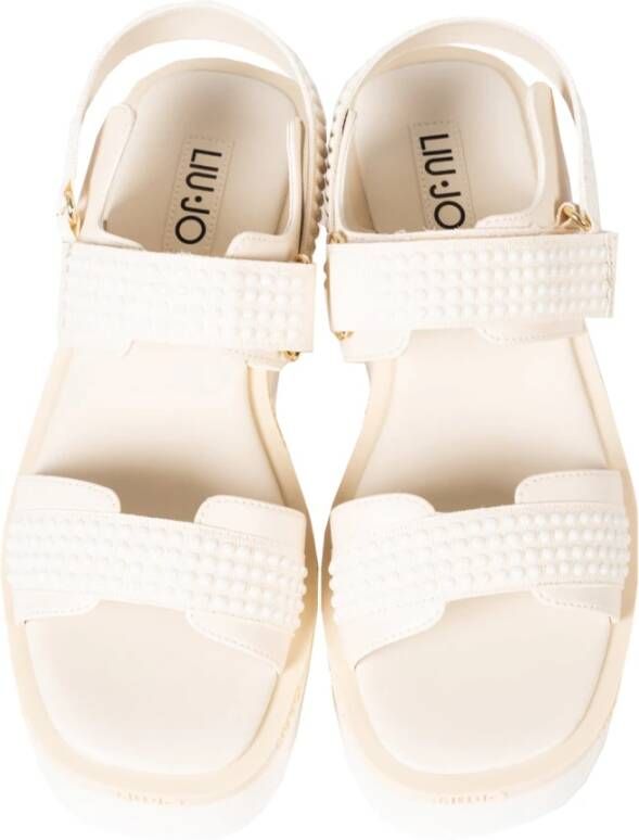 Liu Jo Comfortabele platformsandalen met juwelen Beige Dames