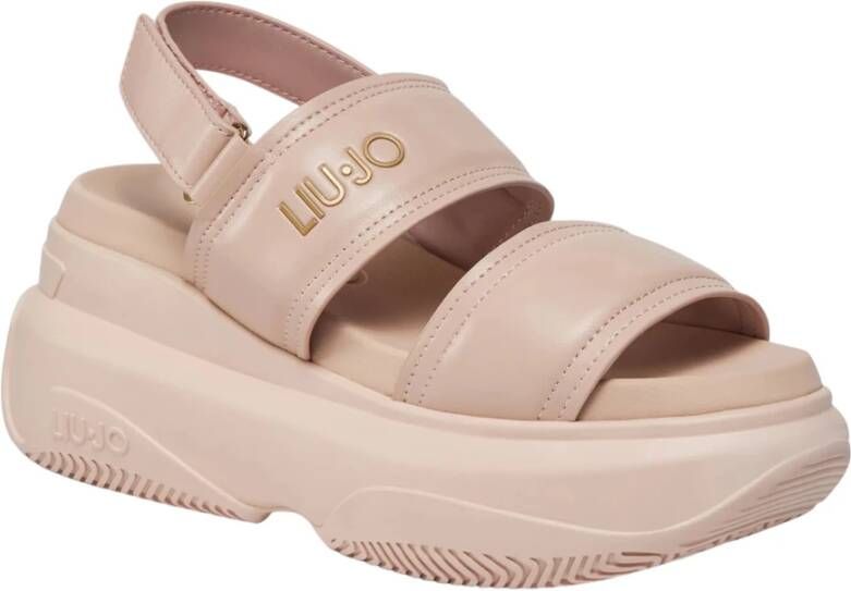 Liu Jo Dames Sleehak Sandalen Rubber Materiaal Pink Dames