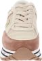 Liu Jo Dames sneakers van leer en stof met vetersluiting Beige Dames - Thumbnail 4