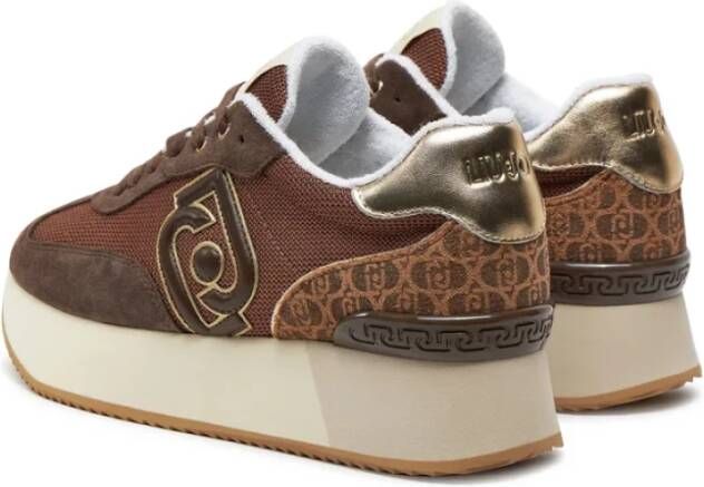 Liu Jo Dromerige Sneakers Bruin Plateau Veters Brown Dames