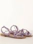 Liu Jo Platte sandalen met strass en veters Paars Dames - Thumbnail 4