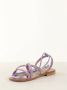 Liu Jo Platte sandalen met strass en veters Paars Dames - Thumbnail 5