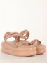 Liu Jo Platte sandalen met strass-applicaties Roze Dames - Thumbnail 2