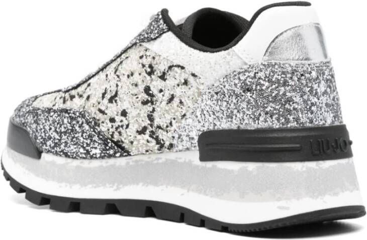 Liu Jo Glitter Panel Sneakers Gray Dames