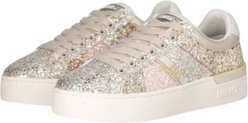 Liu Jo Gouden platte schoenen Silvya Glitter Yellow Dames