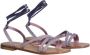 Liu Jo Platte sandalen met strass en veters Paars Dames - Thumbnail 2