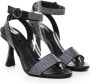 Liu Jo Strass-versierde Hoge Hak Sandalen Zwart Dames - Thumbnail 2