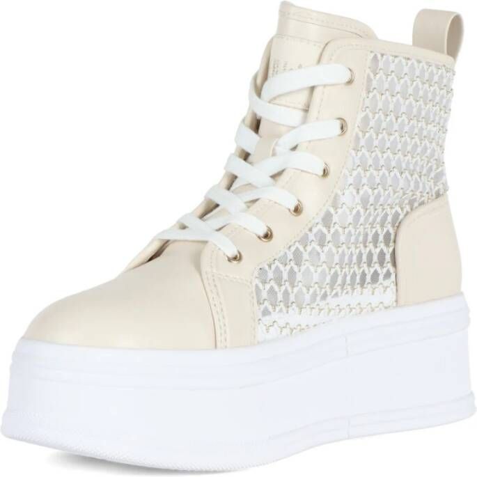 Liu Jo Hoge Sneakers met Plateauzool Beige Dames