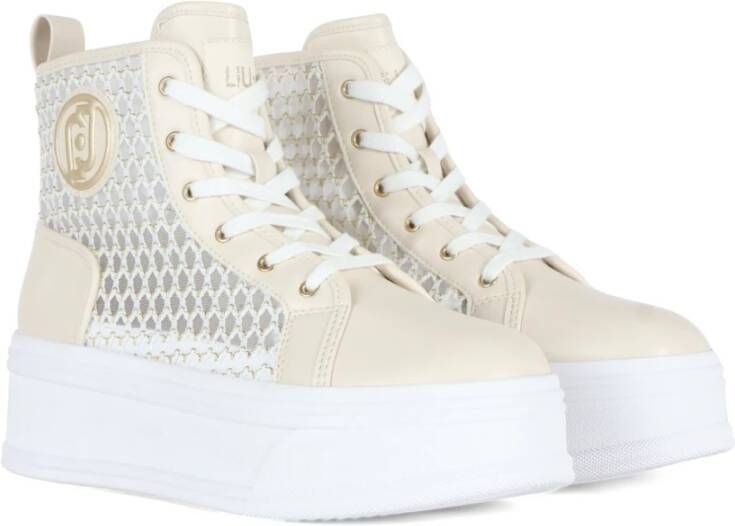 Liu Jo Hoge Sneakers met Plateauzool Beige Dames