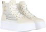 Liu Jo Hoge Sneakers met Plateauzool Beige Dames - Thumbnail 4