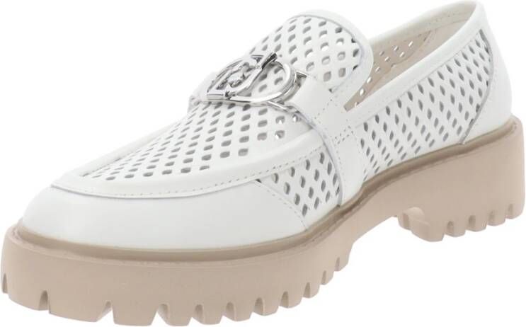 Liu Jo Leren Dames Loafers Slip-On Stijl White Dames