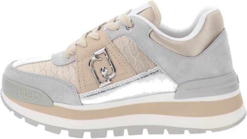 Liu Jo Leren en Stoffen Sneakers Gray Dames