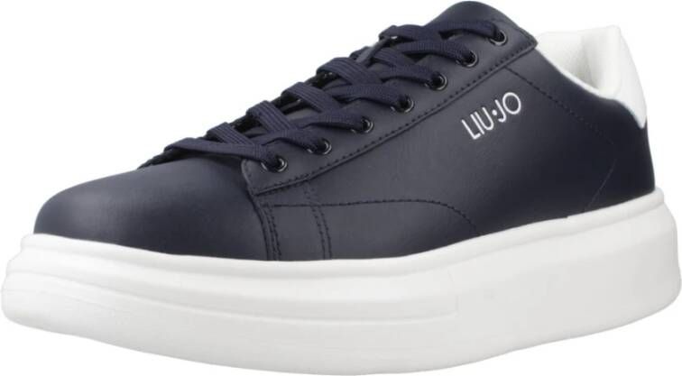 Liu Jo Leren Sneaker voor Stijlvolle Look Blue Heren