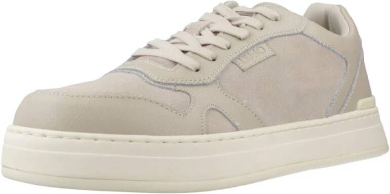 Liu Jo Leren Sneakers Beige Heren