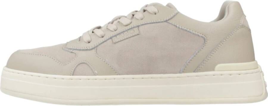 Liu Jo Leren Sneakers Beige Heren