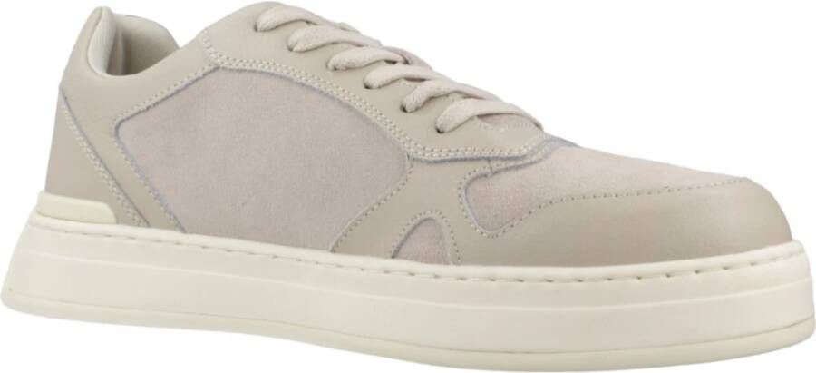 Liu Jo Leren Sneakers Beige Heren