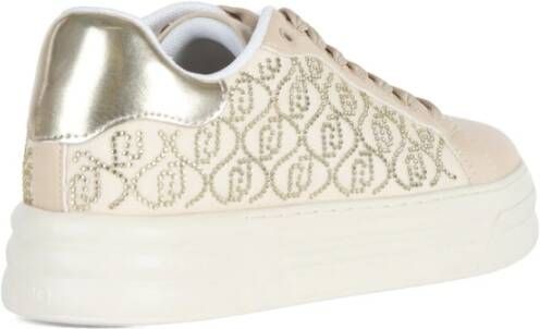 Liu Jo Logo Motief Sneakers Cleo 12 met Strass Beige Dames