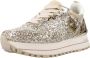 Liu Jo Maxi Wonder 01 leren sneakers beige glitter - Thumbnail 8