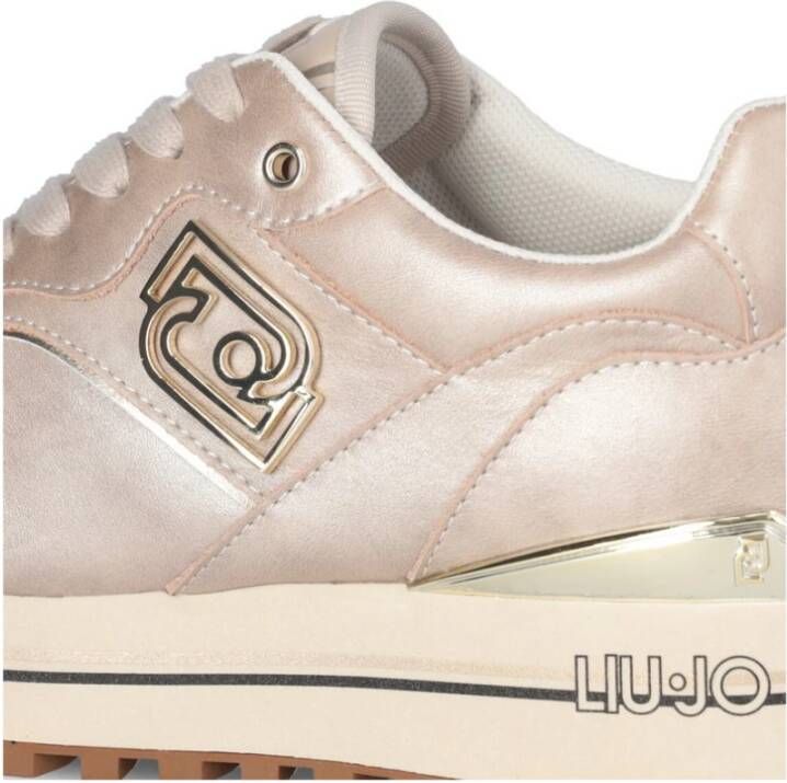 Liu Jo Metallic Wonder Sneakers in Taupe Beige Dames