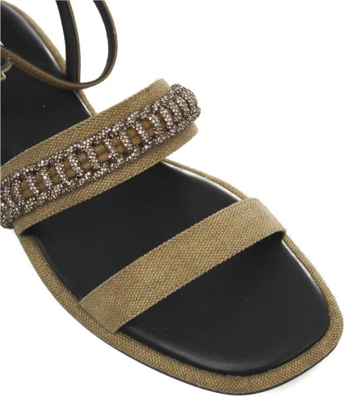 Liu Jo Oliv Sandalen voor Dames Green Dames