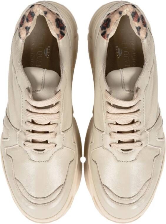 Liu Jo Platform Sneakers met Faux Fur Detail Beige Dames