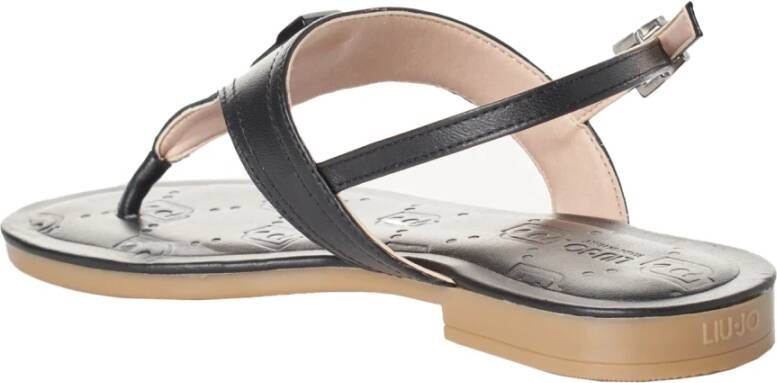 Liu Jo Platte sandalen met verfijnd ontwerp Black Dames