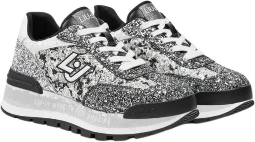 Liu Jo Platte Schoenen Glitter Animalier Zwart Black Dames