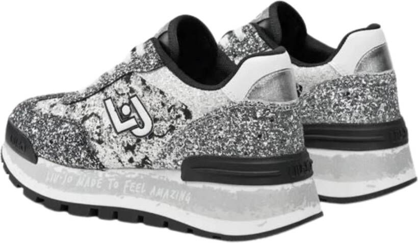 Liu Jo Platte Schoenen Glitter Animalier Zwart Black Dames