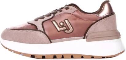 Liu Jo Roze Sport Sneakers Metallic Details Pink Dames