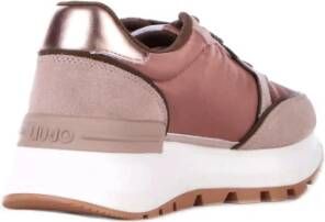 Liu Jo Roze Sport Sneakers Metallic Details Pink Dames