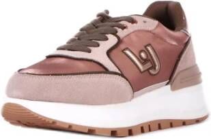 Liu Jo Roze Sport Sneakers Metallic Details Pink Dames