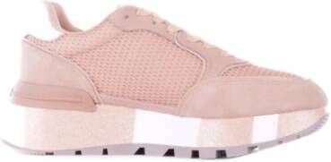 Liu Jo Roze Sport Sneakers Suède Mesh Pink Dames