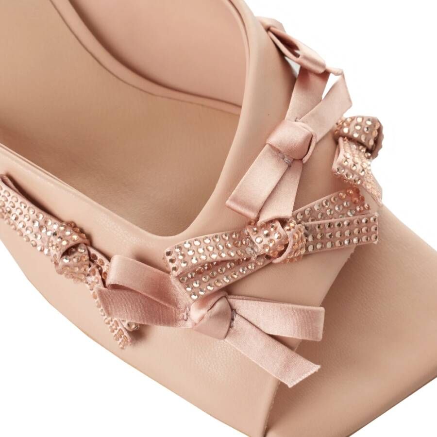 Liu Jo Sandalen met brede hak en vrouwelijke details Beige Dames