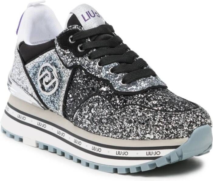 Liu Jo Maxi Wonder 24 Glitter Sneakers Grijs Dames