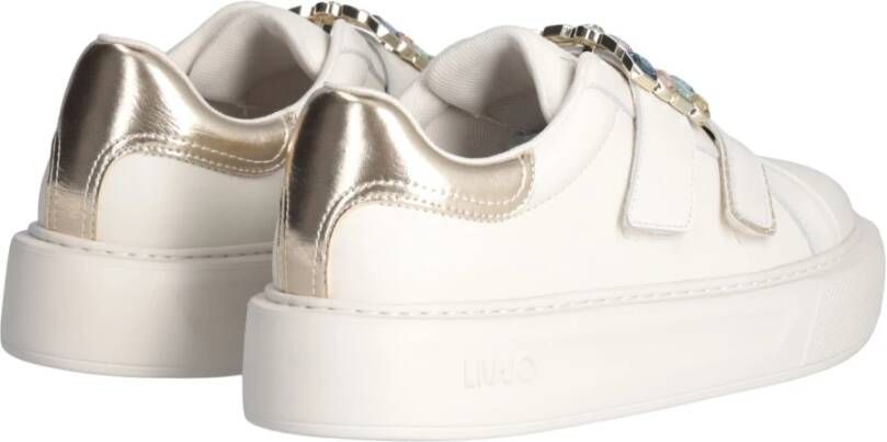 Liu Jo Glamoureuze platte schoenen met klittenbandsluiting Beige Dames