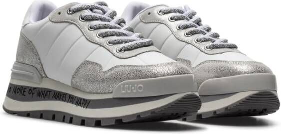 Liu Jo Witte leren sneakers Grijs Dames