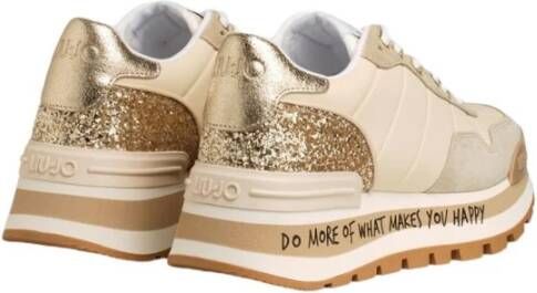 Liu Jo Sneakers met Gebarsten Detail voor Vrouwen Beige Dames