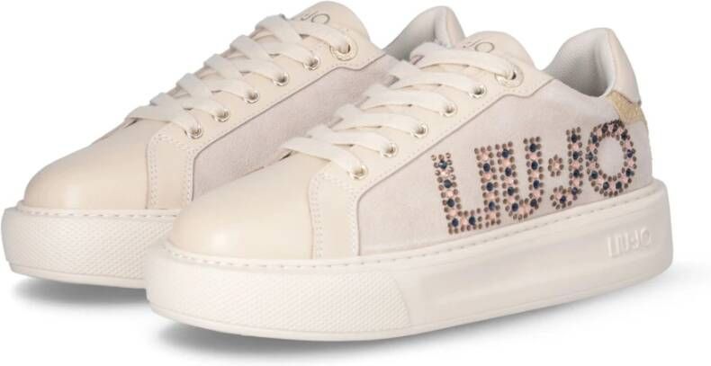 Liu Jo Sneakers met geperforeerd bovenwerk en studs Beige Dames